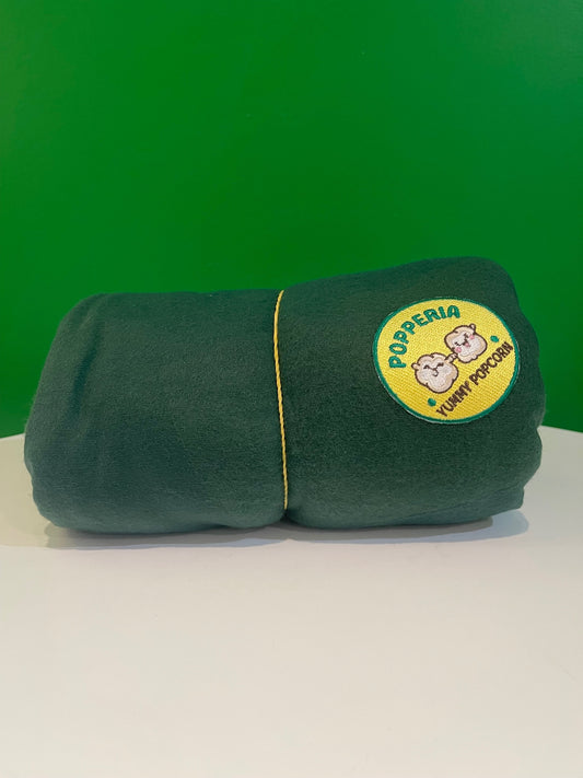 Blanket with Popperia Logo - green