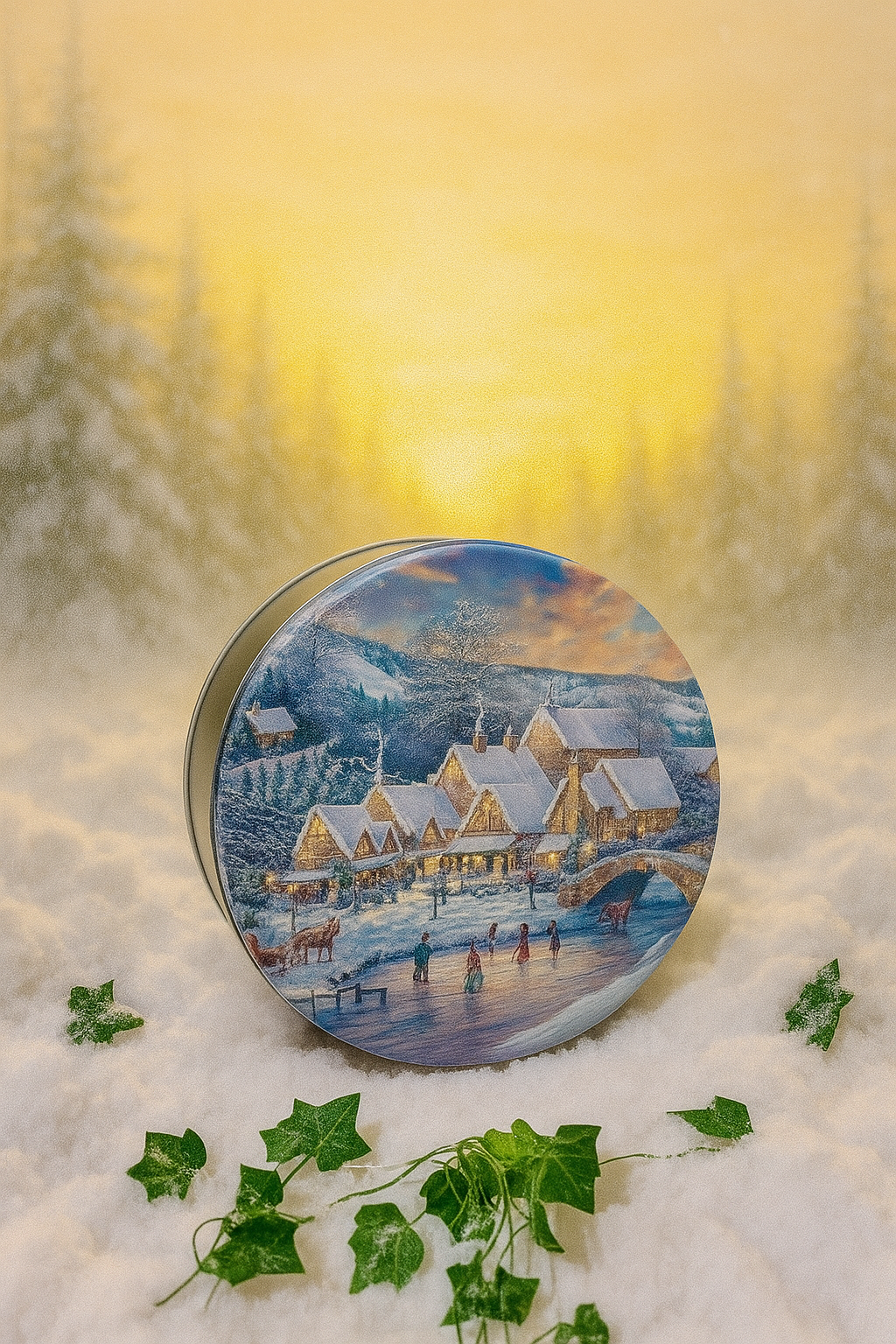 Christmas at Lamplight Village Holiday Tin